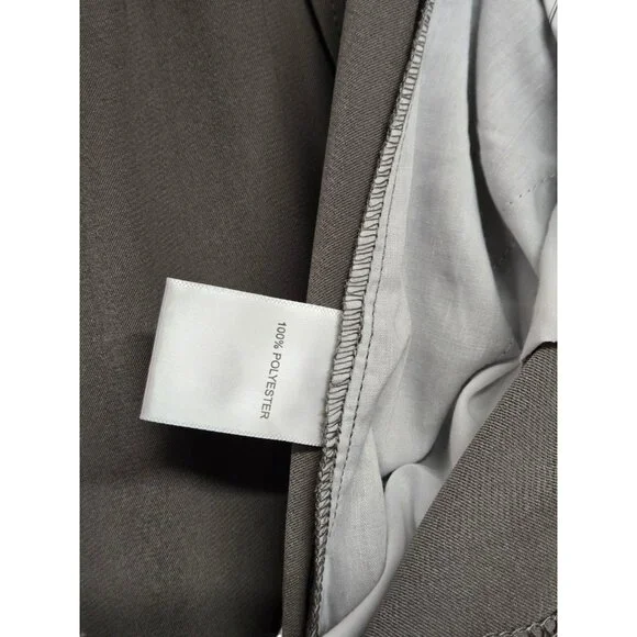 Tronjori Womens XL Taupe Wide Leg Palazzo Pants Pleated Boho Lagenlook Casual - Picture 7 of 8